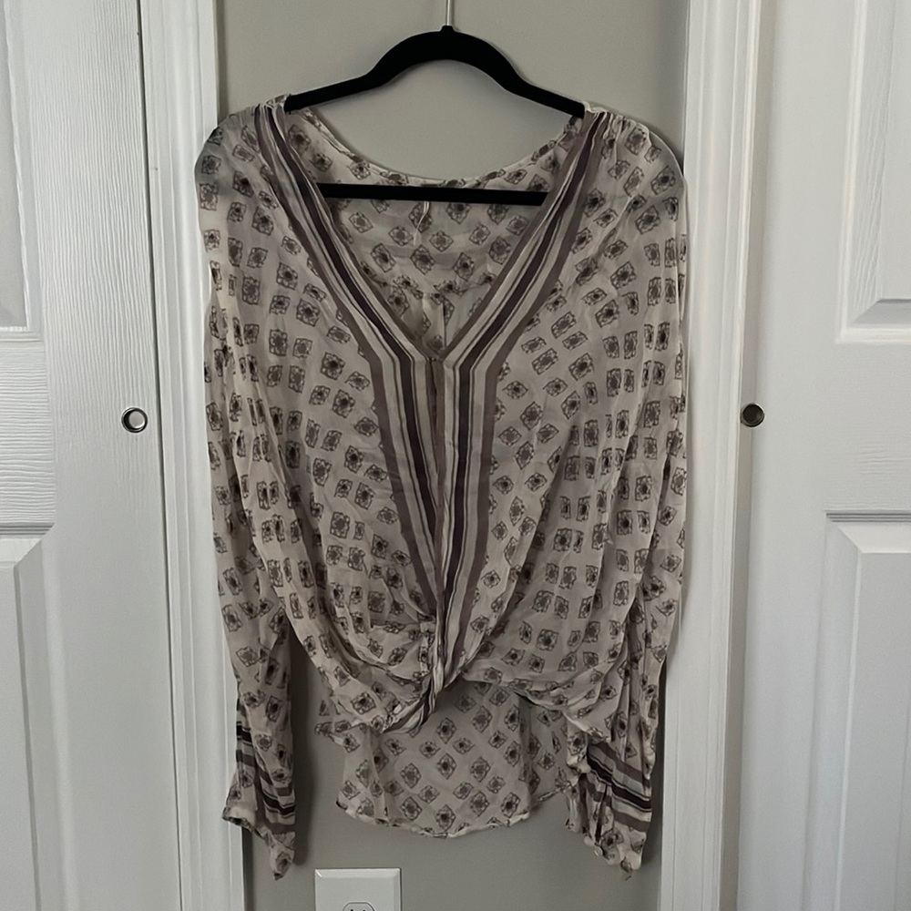 Free People crossover woven top